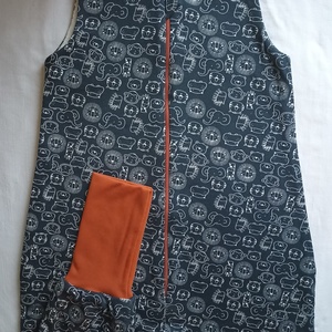 104-110-116-os Őszi téli tipegő hálózsák 21-23 fokba átmeneti pamut sötékék állatos, Baba - mama, Tipegőhálózsák, Babaruházat, Varrás, MESKA