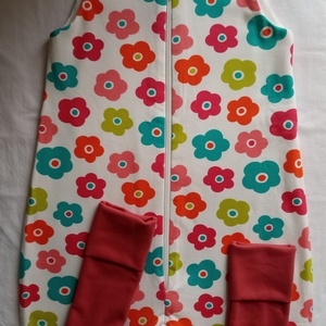 110-116-122-es Őszi tipegő hálózsák 21-23 fokba átmeneti pamut színes virágos - Meska.hu