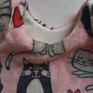 80-86-92-es őszi téli tipegő hálózsák wellsoft + pamut cicás - baba - mama - babaruházat - tipegőhálózsák - Meska.hu