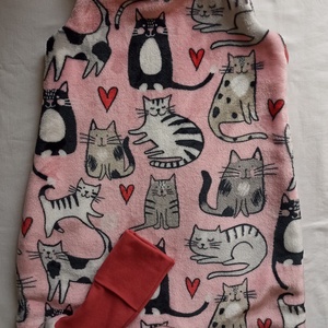 80-86-92-es őszi téli tipegő hálózsák wellsoft + pamut cicás, Baba - mama, Babaruházat, Tipegőhálózsák, Varrás, MESKA