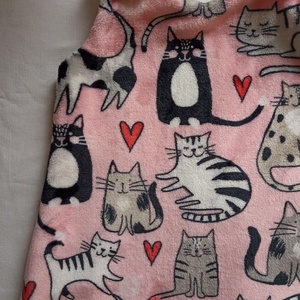 80-86-92-es őszi téli tipegő hálózsák wellsoft + pamut cicás - baba - mama - babaruházat - tipegőhálózsák - Meska.hu