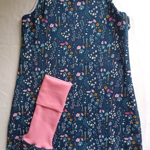 98-104-110-es Őszi téli tipegő hálózsák átmeneti pamut skék virágos, Baba - mama, Babaruházat, Tipegőhálózsák, Varrás, MESKA