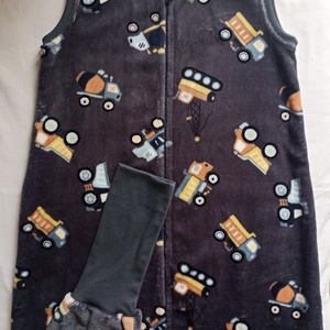 134-140-146-os őszi téli tipegő hálózsák 21-23 fokba wellsoft szürke markolós - Meska.hu