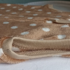 116-122-128-as Őszi téli tipegő hálózsák wellsoft barna pöttyös - baba - mama - babaruházat - tipegőhálózsák - Meska.hu