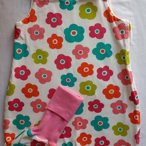 80-86-92-es Őszi tipegő hálózsák átmeneti duplapamut 22-24 fokba színes virágos, Baba - mama, Babaruházat, Tipegőhálózsák, Varrás, MESKA