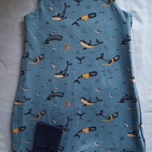 110-116-122-es Őszi tipegő hálózsák 22-24 fokba átmeneti pamut bálnás, Baba - mama, Babaruházat, Tipegőhálózsák, Varrás, MESKA