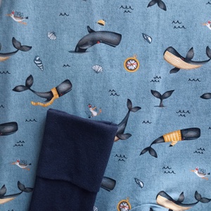 110-116-122-es Őszi tipegő hálózsák 22-24 fokba átmeneti pamut bálnás - baba - mama - babaruházat - tipegőhálózsák - Meska.hu