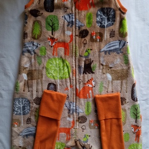 110-116-122-es Őszi téli tipegő hálózsák wellsoft 22-24 fokba drapp erdős , Baba - mama, Babaruházat, Tipegőhálózsák, Varrás, MESKA