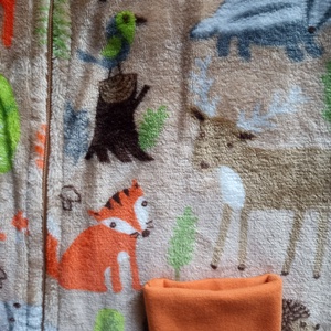 110-116-122-es Őszi téli tipegő hálózsák wellsoft 22-24 fokba drapp erdős  - baba - mama - babaruházat - tipegőhálózsák - Meska.hu