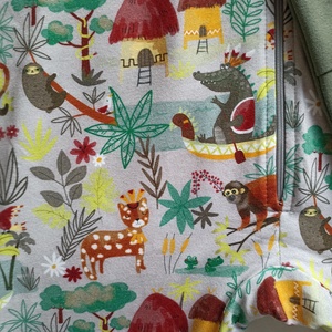 116-122-128-es Átmeneti tipegő hálózsák pamut dzsungeles - baba - mama - babaruházat - tipegőhálózsák - Meska.hu