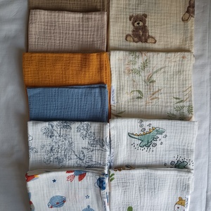 Muszlin babakendő, rongyi, nyunyóka duplagéz tiszta pamutból univerzális használatra 1100 Ft/db 32x32 cm  - baba - mama - baba játékok - szundikendő, alvóka - Meska.hu
