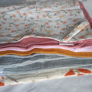 Muszlin törlőkendő babakendő Duplagéz büfikendő 1600 Ft/db 32x32 cm  - baba - mama - szoptatási, etetési kellékek - büfikendő - Meska.hu