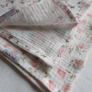 Baba Muszlin Nagykendő 65x65 cm duplagéz babakendő, rongyi, nyunyóka, gézkendő - baba - mama - szoptatási, etetési kellékek - szoptatós kendő - Meska.hu