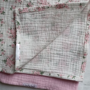 Baba Muszlin Nagykendő 65x65 cm duplagéz babakendő, rongyi, nyunyóka, gézkendő - baba - mama - szoptatási, etetési kellékek - szoptatós kendő - Meska.hu