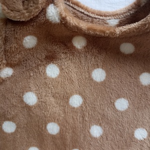 92-98-104-es őszi téli tipegő hálózsák 20-23 fokos wellsoft barna pötty - baba - mama - babaruházat - tipegőhálózsák - Meska.hu