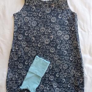 80-86-92-es őszi téli tipegő hálózsák 21-23 fokba átmeneti pamut skék állatos, Baba - mama, Babaruházat, Tipegőhálózsák, Varrás, MESKA