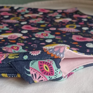 98-104-110-es Átmeneti tipegő hálózsák MELEG 23-25 fokos SZOBÁBA duplapamut sötékék madáskás - baba - mama - babaruházat - tipegőhálózsák - Meska.hu