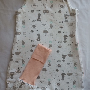 98-104-110-es Őszi téli tipegő hálózsák átmeneti pamut csillámos macis nyuszis, Baba - mama, Babaruházat, Tipegőhálózsák, Varrás, MESKA