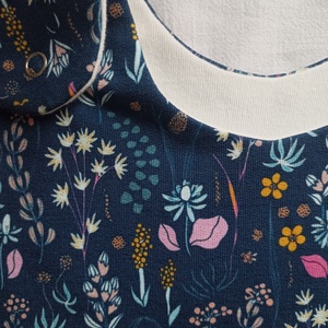 98-104-110-es átmeneti  tavaszi tipegő hálózsák pamut skék virágos - baba - mama - babaruházat - tipegőhálózsák - Meska.hu