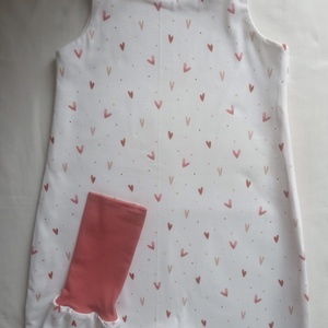 80-86-92-es Átmeneti tavaszi tipegő hálózsák duplapamut szívecskés - baba - mama - babaruházat - tipegőhálózsák - Meska.hu