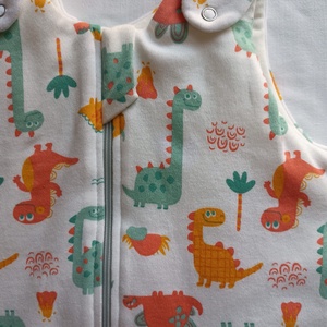 80-86-92-es Átmeneti tavaszi tipegő hálózsák duplapamut dínós - baba - mama - babaruházat - tipegőhálózsák - Meska.hu