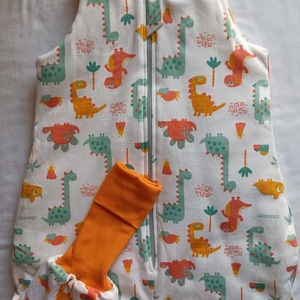 80-86-92-es Átmeneti tavaszi tipegő hálózsák duplapamut dínós - baba - mama - babaruházat - tipegőhálózsák - Meska.hu