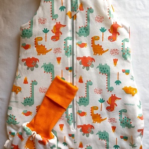 80-86-92-es Átmeneti tavaszi tipegő hálózsák duplapamut dínós, Baba - mama, Babaruházat, Tipegőhálózsák, Varrás, MESKA