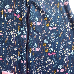 110-116-122-es Őszi téli tipegő hálózsák pamut ÁTMENETI 21-23 fokba skék virágos - baba - mama - babaruházat - tipegőhálózsák - Meska.hu