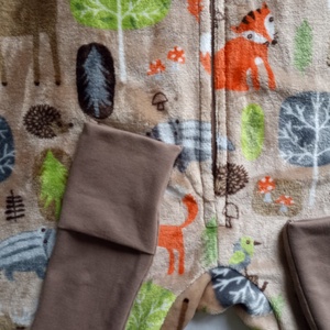 104-110-116-os őszi téli tipegő hálózsák  22-24 fok wellsoft drapp erdős - baba - mama - babaruházat - tipegőhálózsák - Meska.hu