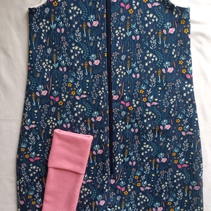 110-116-122-es Tavaszi tipegő hálózsák pamut ÁTMENETI 22-24 fokba skék virágos, Baba - mama, Babaruházat, Tipegőhálózsák, Varrás, MESKA