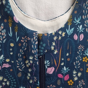 110-116-122-es Tavaszi tipegő hálózsák pamut ÁTMENETI 22-24 fokba skék virágos - baba - mama - babaruházat - tipegőhálózsák - Meska.hu