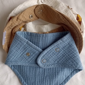 Duplagéz muszlin nyálkendő, patentos sál babáknak gyerekeknek - baba - mama - babaruházat - nyálkendő - Meska.hu