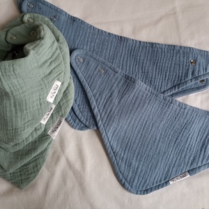 Duplagéz muszlin nyálkendő, patentos sál babáknak gyerekeknek - baba - mama - babaruházat - nyálkendő - Meska.hu