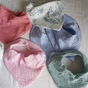 Duplagéz muszlin nyálkendő, patentos sál babasál, Baba - mama, Babaruházat, Nyálkendő, Varrás, MESKA