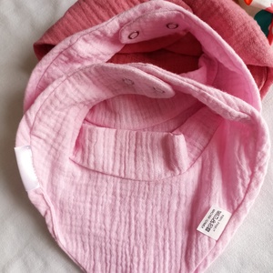 Duplagéz muszlin nyálkendő, patentos sál babasál - baba - mama - babaruházat - nyálkendő - Meska.hu