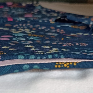 122-128-134-es tavaszi tipegő hálózsák melegebb szobába 23-25 fok átmeneti pamut skék virágos - baba - mama - babaruházat - tipegőhálózsák - Meska.hu