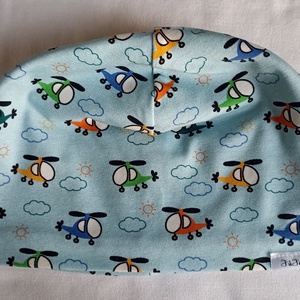 74 80 86 Duplapamut babasapka helikopteres - ruha & divat - sál, sapka, kendő - sapka & sál szett - Meska.hu