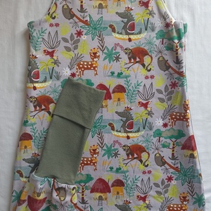 98-104-110-es Átmeneti tavaszi tipegő hálózsák pamut 22-24 fokba dzsungeles, Baba - mama, Babaruházat, Tipegőhálózsák, Varrás, MESKA