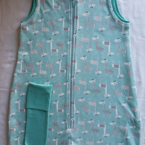 122-128-134-es Őszi tipegő hálózsák átmeneti pamut menta zsiráf, Baba - mama, Babaruházat, Tipegőhálózsák, Varrás, MESKA