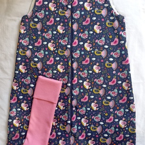 134-140-146-os Tavaszi tipegő hálózsák 21-23 fokba átmeneti pamut madárkás, Baba - mama, Babaruházat, Tipegőhálózsák, Varrás, MESKA