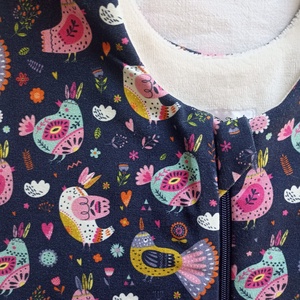 134-140-146-os Tavaszi tipegő hálózsák 21-23 fokba átmeneti pamut madárkás - baba - mama - babaruházat - tipegőhálózsák - Meska.hu