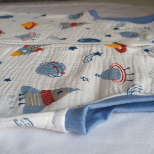 122-128-134-es Nyári tipegő hálózsák duplagéz Űrhajós - baba - mama - babaruházat - tipegőhálózsák - Meska.hu