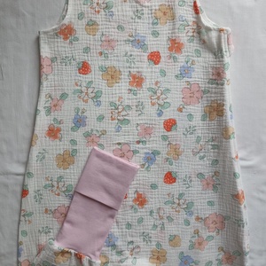 Nyári duplagéz tipegő hálózsák virágos RENDELÉSRE 62 68 74 80 86 92 98 104 110 116 122 128 134 140 146 152 , Baba - mama, Babaruházat, Tipegőhálózsák, Varrás, MESKA