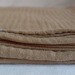 Nyári muszlin kánikula ovistakaró duplagéz gyerektakaró 100x130 cm tejeskávé, Baba - mama, Baba ágynemű, Babatakaró, gyerek pléd, Varrás, MESKA