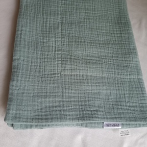 Nyári muszlin babatakaró kánikula duplagéz gyerektakaró 70x90 cm zsálya - baba - mama - baba ágynemű - babatakaró, gyerek pléd - Meska.hu
