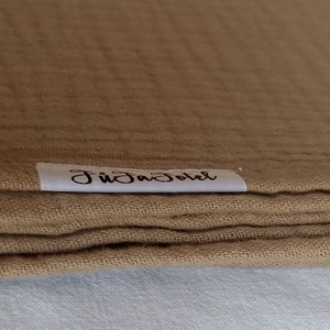 Nyári muszlin babatakaró kánikula duplagéz gyerektakaró 70x90 cm tejeskávé, Baba - mama, Baba ágynemű, Babatakaró, gyerek pléd, Varrás, MESKA