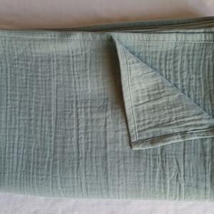 Nyári kánikula duplagéz felnőtt takaró muszlin 140x190 cm zsálya - otthon & életmód - lakástextil - felnőtt takaró, pléd - Meska.hu