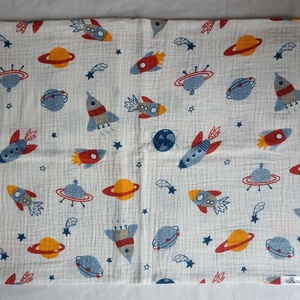 Muszlin párnahuzat IKEA-s 35 x 55 cm-s gyerekpárnához Duplagéz űrhajós - Meska.hu