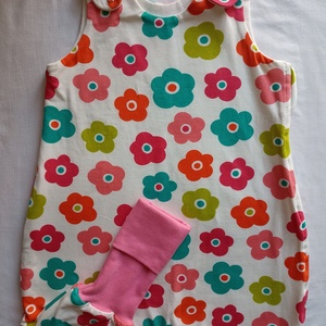 74-80-86-os Tavaszi tipegő hálózsák 22-24 fokba Átmeneti pamut színes virágos, Baba - mama, Babaruházat, Tipegőhálózsák, Varrás, MESKA