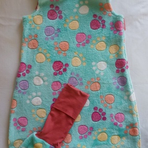 98-104-110-es Tavaszi őszi tipegő hálózsák wellsoft + vékony pamut türkiz madárkás, Baba - mama, Babaruházat, Tipegőhálózsák, Varrás, MESKA